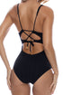 Luli Fama Wavy Baby Underwire Plunge One Piece